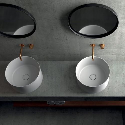 Раковина из сантехнического фарфора Galassia Core 7306MT 40х40 накладная цвет белый - фото 2