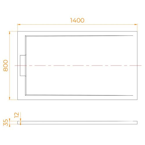 Душевой поддон из искусственного камня RGW STL 52212814-14 140х80 черный без ножек - фото 4