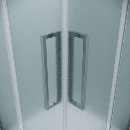 Душевой уголок Grossman Cosmo 300.K33.02.8080.10.02 80х80 стекло текстурное профиль хром без поддона