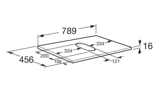Столешница Roca The Gap A857419517 80х50 накладная цвет бежевый - фото 5