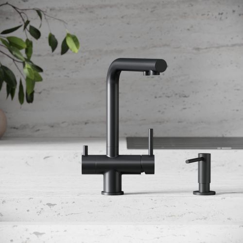 Смеситель для кухни Sancos Foster SC4014MB на мойку черный - фото 4