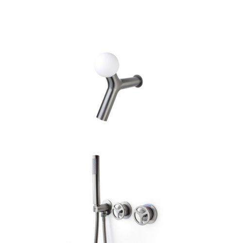 Душевая система Bronze de Luxe 5011GG-L встраиваемая в стену цвет серый - фото 2