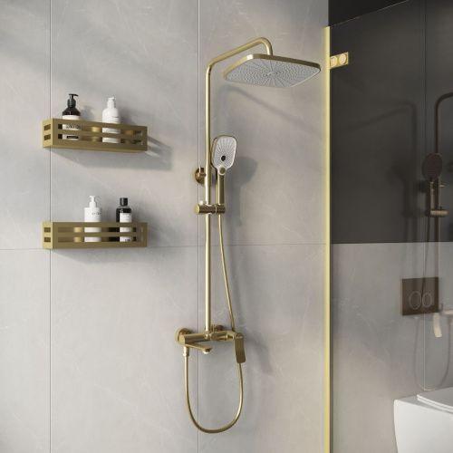 Душевая стойка Grossman Advans 500.K35.09.320 настенная цвет золото - фото 3