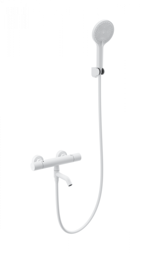 Смеситель для ванны Wonzon & Woghand Inn WW-B3013-A1-MW настенный белый с термостатом