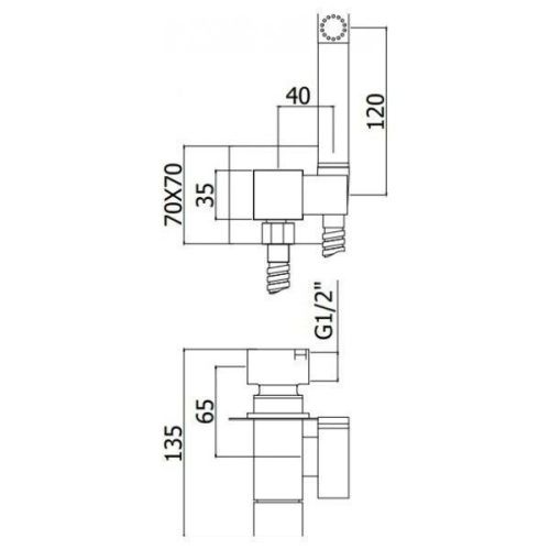 Гигиенический душ со смесителем Paffoni Tweet Square ZDUP112CR хром - фото 3