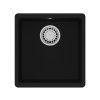 Кухонная мойка LeMark Sinara 400-u 9910061 40х40 цвет черный поверхность матовая
