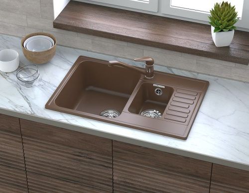 Кухонная мойка Granfest Quarz 21К черный 75х50 цвет черный поверхность матовая - фото 3