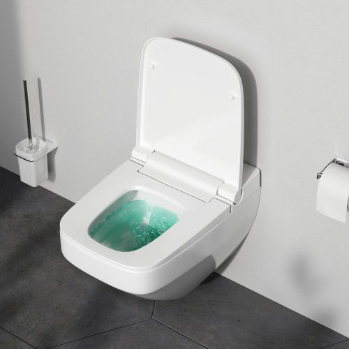 Унитаз подвесной Am.Pm Inspire V2.0 CCC50A1700SC белый с сиденьем микролифт безободковый каскадный смыв - фото 4