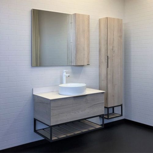 Зеркало-шкаф Comforty Порто 00-00009443CF 90х80 подвесной цвет бежевый - фото 4