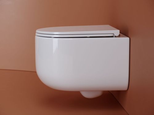 Унитаз подвесной Ceramica Nova ULMA CN4006 белый с сиденьем микролифт безободковый душевой смыв - фото 5