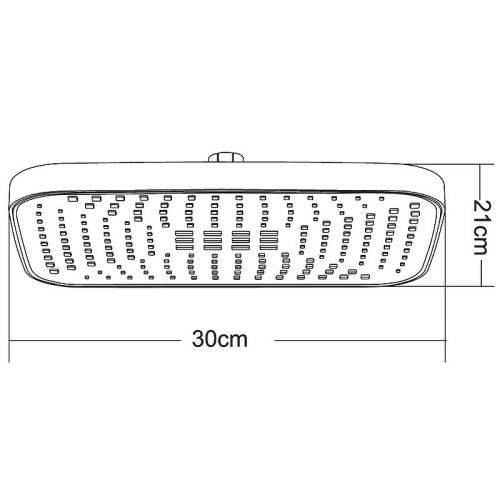 Верхний душ Orange S14TSb 30х20 черный - фото 5