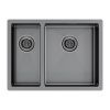 Кухонная мойка Paulmark GERBERG 59/2S UNI PM225944-GMR 35х40 цвет вороненая сталь поверхность брашированная