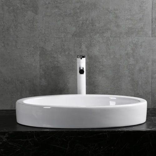 Раковина из сантехнического фарфора Cerutti SPA CR7045 60х40 накладная цвет белый без отверстий под смеситель - фото 5