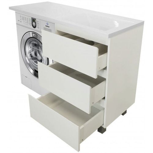 Тумба с раковиной Эстет Dallas Luxe 110 ФР-00002019 40х50 напольная цвет белый - фото 3