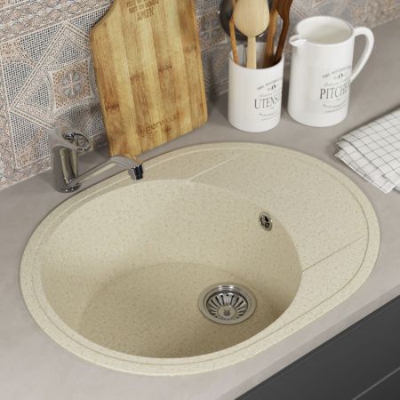 Кухонная мойка Uperwood ECON UPD-107 4910201244 60х45 цвет бежевый поверхность матовая