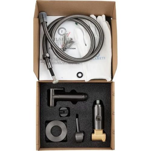 Гигиенический душ со смесителем Filarete Roun FL100BG серый - фото 4