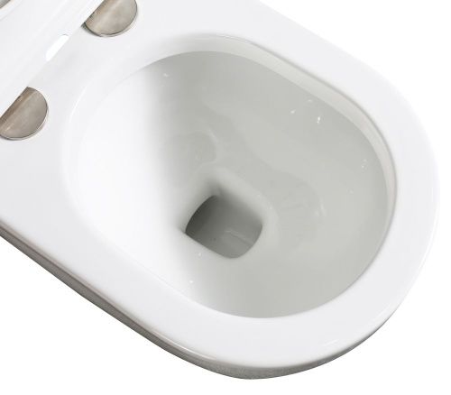 Унитаз приставной Abber Bequem AC1114P белый с сиденьем микролифт импульсный смыв - фото 4