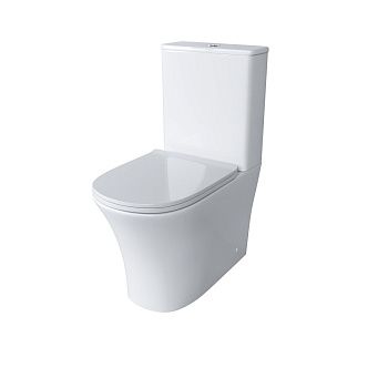 Унитаз напольный с бачком Grossman Classic GR-4466S белый с сиденьем микролифт безободковый каскадный смыв