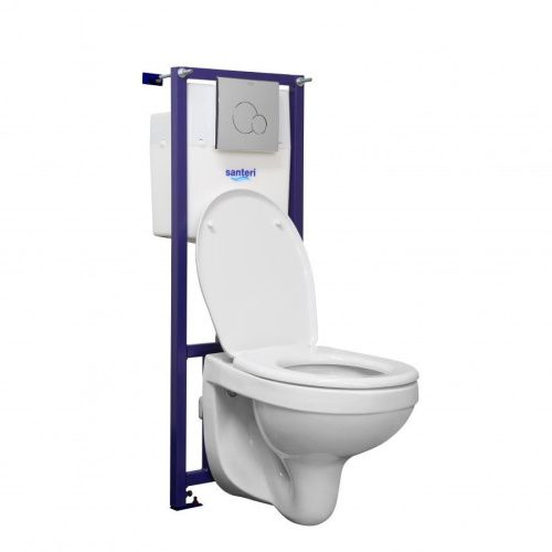 Комплект унитаз с инталляцией и клавишей смыва Santeri Альфа 138164S0000B0 - фото 2