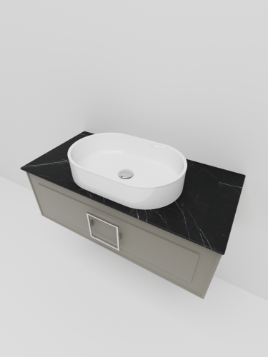 Тумба со столешницей La Fenice CUBO NFNC-01-CUB-C-90-3-GB 90х50 подвесная цвет бежевый - фото 3