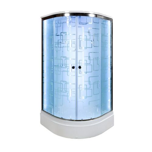 Душевая кабина AvaCan EM2790LED+GM 90х90 четверть круга с крышей ориентация универсальная - фото 2