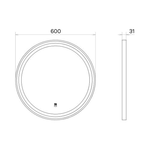 Зеркало Comforty 00-00014187CF 60х60 - фото 2