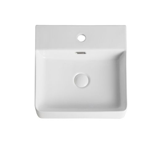 Раковина из сантехнического фарфора Orange B04-405w 40х40 накладная цвет белый - фото 4