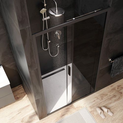 Душевая дверь Am.Pm Gem W90G-110-1-195BG 110х195 стекло прозрачное профиль черный - фото 3