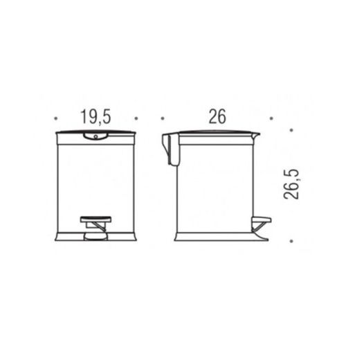 Ведро мусорное Colombo Complementi B9212.IX - фото 2