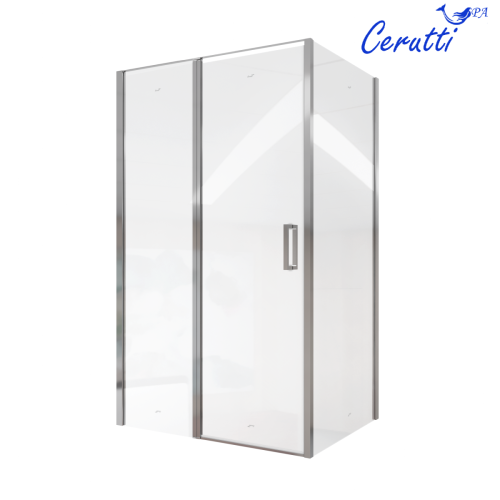 Душевой уголок Cerutti SPA VICTORIA120 120х90 стекло прозрачное профиль хром без поддона - фото 2