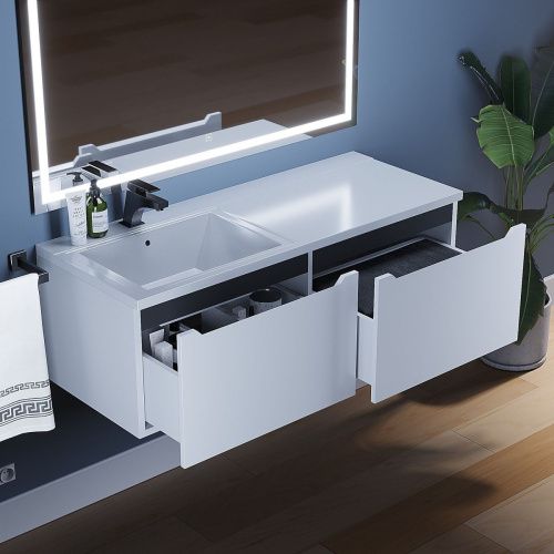 Тумба под раковину Uperwood Tanos 291020265 120х50 подвесная цвет белый - фото 5