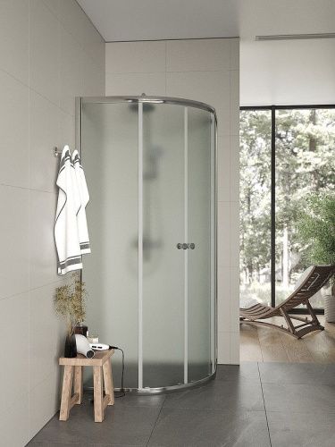 Душевой уголок Agger A01-090MCR/G 90х90 стекло матовое профиль хром без поддона - фото 4