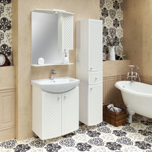 Тумба под раковину Runo Милано УТ000002087 60х30 напольная цвет белый - фото 3