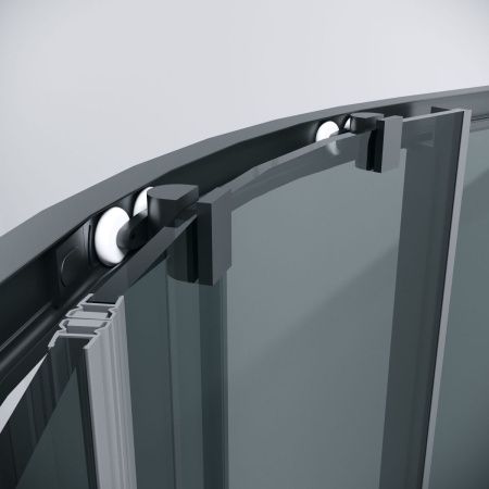 Душевой уголок Grossman Cosmo 301.K33.02.9090.21.10 90х90 стекло тонированное профиль черный без поддона