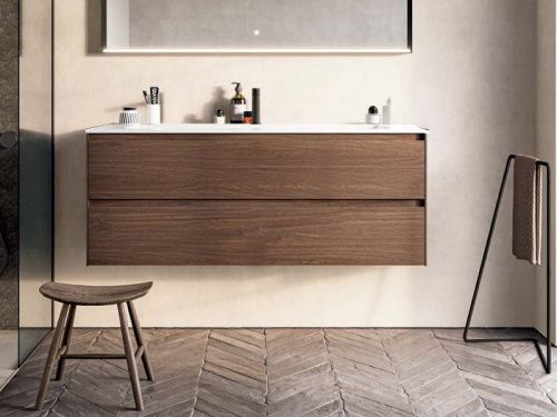 Тумба под раковину Berloni Bagno WAKBS2C6DIC 1430 120х50 подвесная цвет коричневый