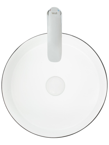 Раковина из сантехнического фаянса WeltWasser WW SK 10000004522 40 см накладная цвет белый/черный без отверстий под смеситель - фото 3