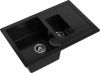 Кухонная мойка Granfest Quadro Q-775KL черный 75х50 цвет черный поверхность матовая