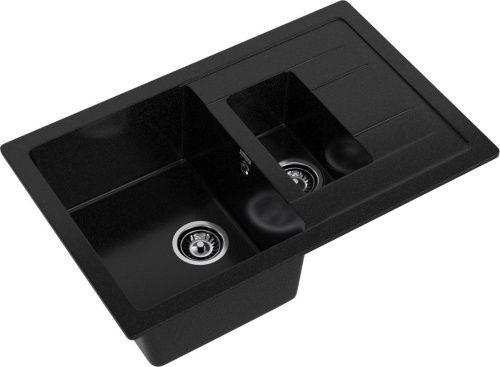 Кухонная мойка Granfest Quadro Q-775KL черный 75х50 цвет черный поверхность матовая - фото 2