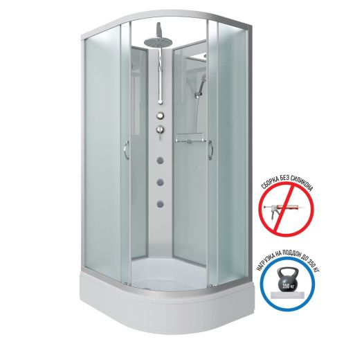 Душевая кабина Niagara Classic 331844LBKTG 110х80 асимметричная без крыши ориентация левая - фото 2