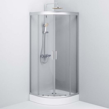 Душевой уголок Am.Pm Gem W90G-401-080WT 80х80 стекло прозрачное профиль хром без поддона