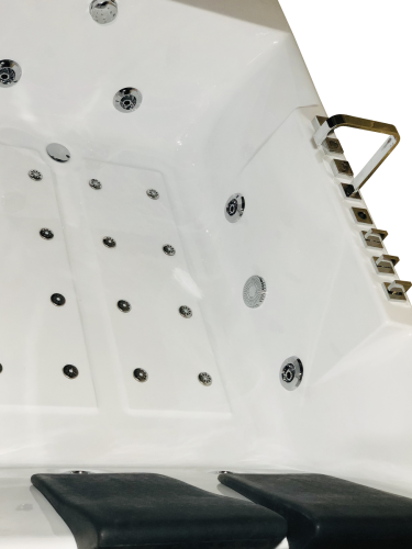Ванна акриловая гидромассажная Royal Bath TRIUMPH RB665100DL 185х120 пристенная прямоугольная с каркасом - фото 2