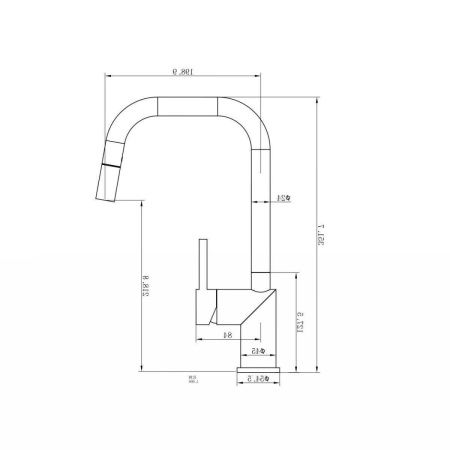 Смеситель для кухни Wonzon & Woghand WW-6018-BGG на мойку серый