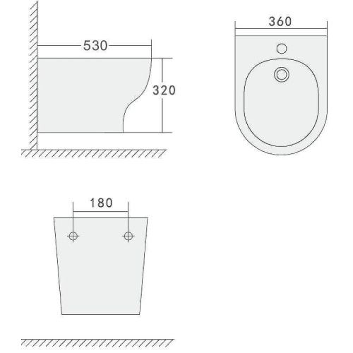 Биде подвесное Boheme Fiore 978-BIDET-B цвет черный - фото 2