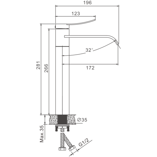 Смеситель BELZ B11812-7 на раковину черный - фото 2