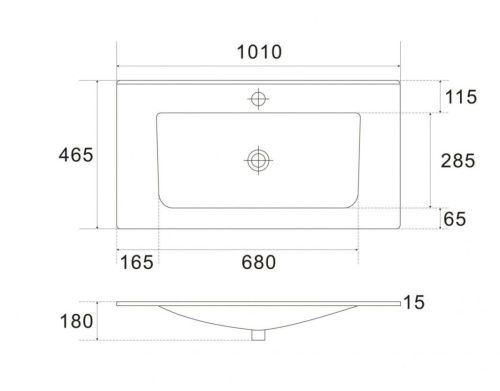 Раковина керамическая Art&Max керамические раковины AM7117-100 100х50 накладная цвет белый - фото 2
