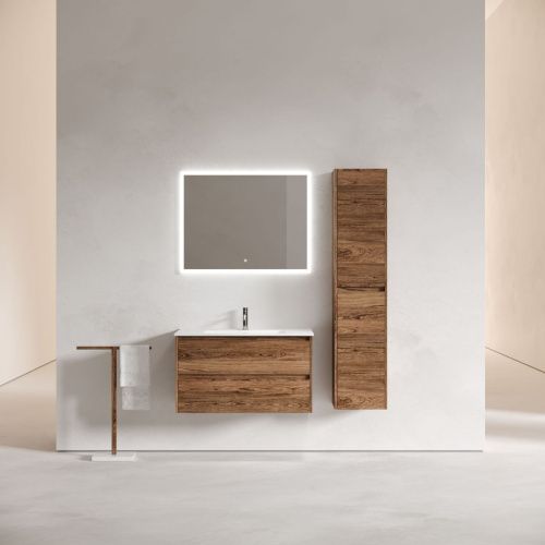 Тумба под раковину Sancos Libra LB90ECH 90х50 подвесная цвет коричневый - фото 2