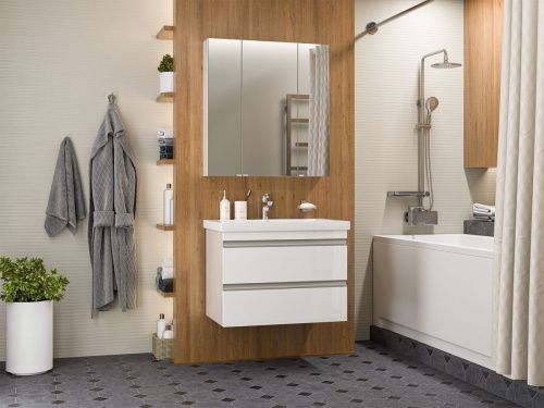 Тумба под раковину Misty Ингрид П-Инг-01075-011П2Я 70х50 подвесная цвет белый - фото 5