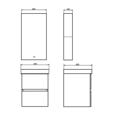 Тумба с раковиной Comforty Дартфорд 00-00013694CF 50х50 подвесная цвет коричневый - фото 2