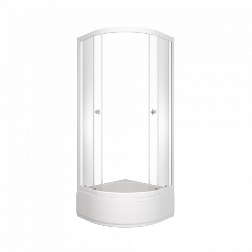 Душевой уголок Тритон Ультра Щ0000072616 80х80 стекло прозрачное профиль белый с поддоном - фото 5