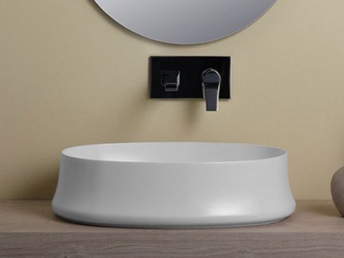 Раковина из сантехнического фаянса Simas SH 04 60х40 накладная цвет белый - фото 2